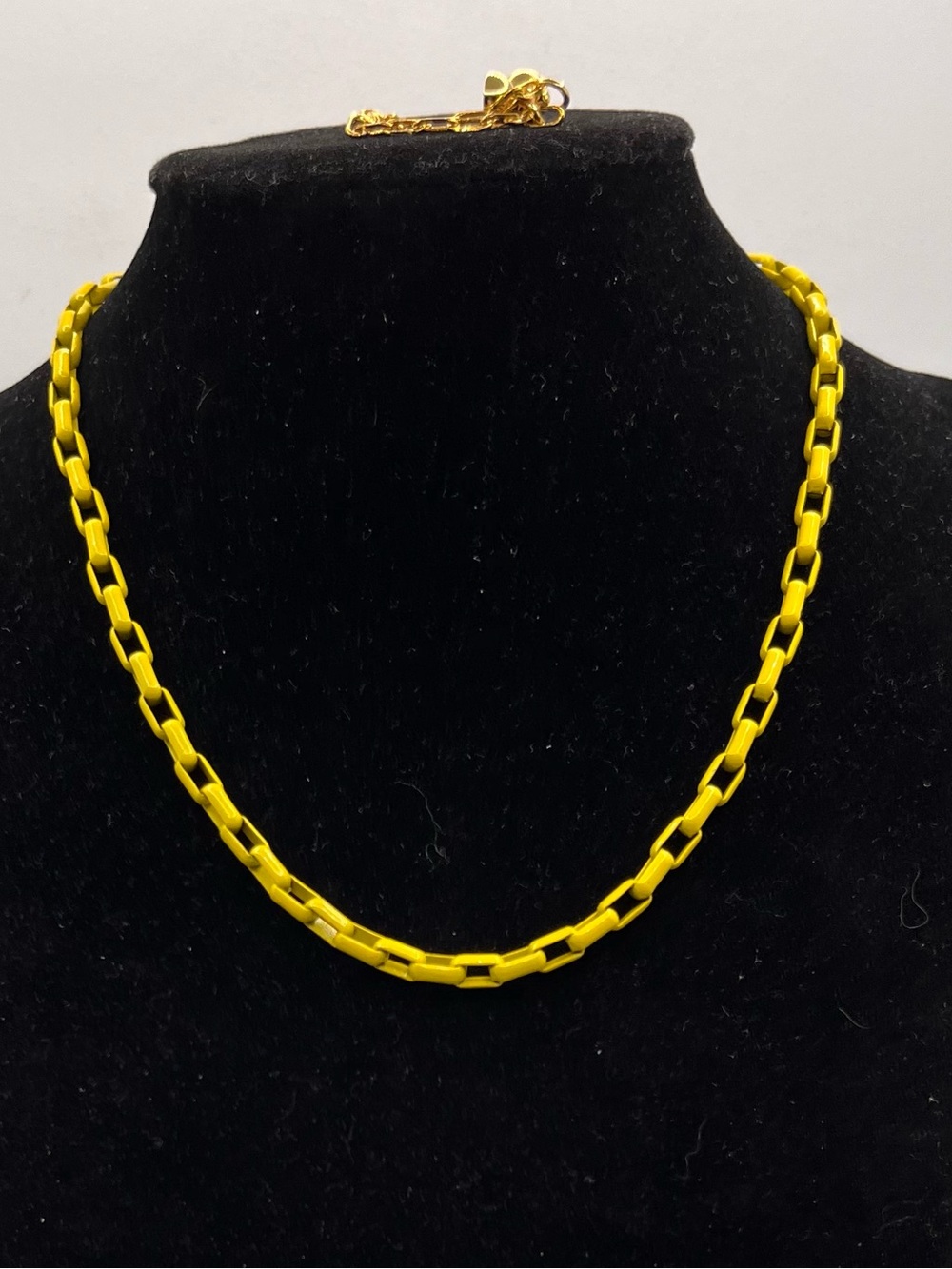 Vibrant Yellow Chain Link Necklace for Women